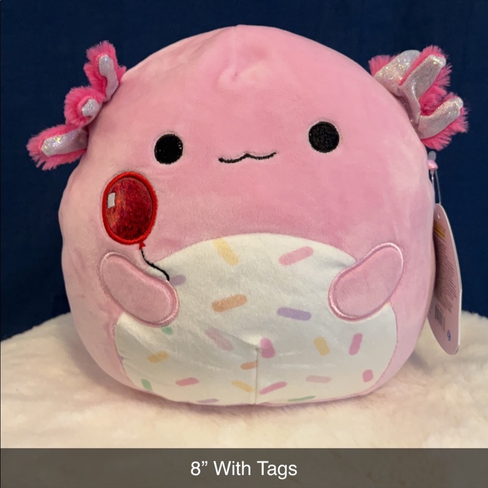 BNWT party city exclusive Archie the axolotl squishmallow